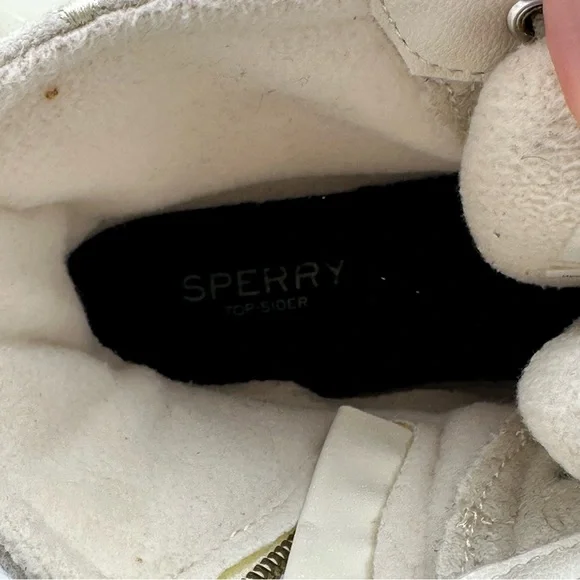 Sperry Syren Gulf Wool Quilt Side Zip Duck Boots Ivory STS85647 - Picture 8 of 10